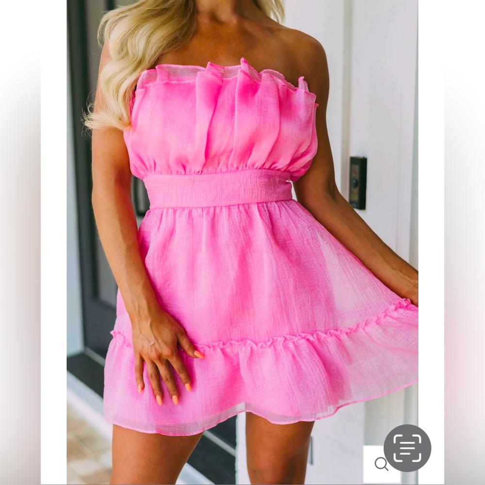 Beautiful Pink Strapless Dress